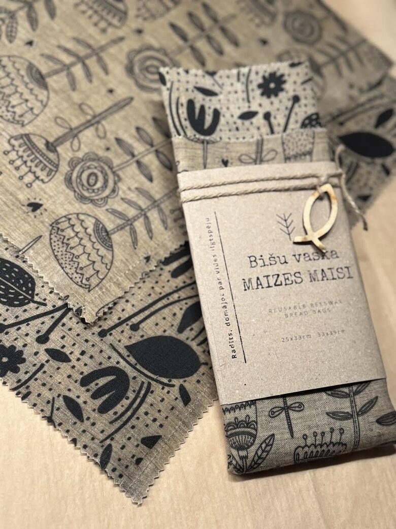 LINA UN BIŠU VASKA MAIZES MAISI AR GRAFISKIEM RAKSTIEM 2 GAB.